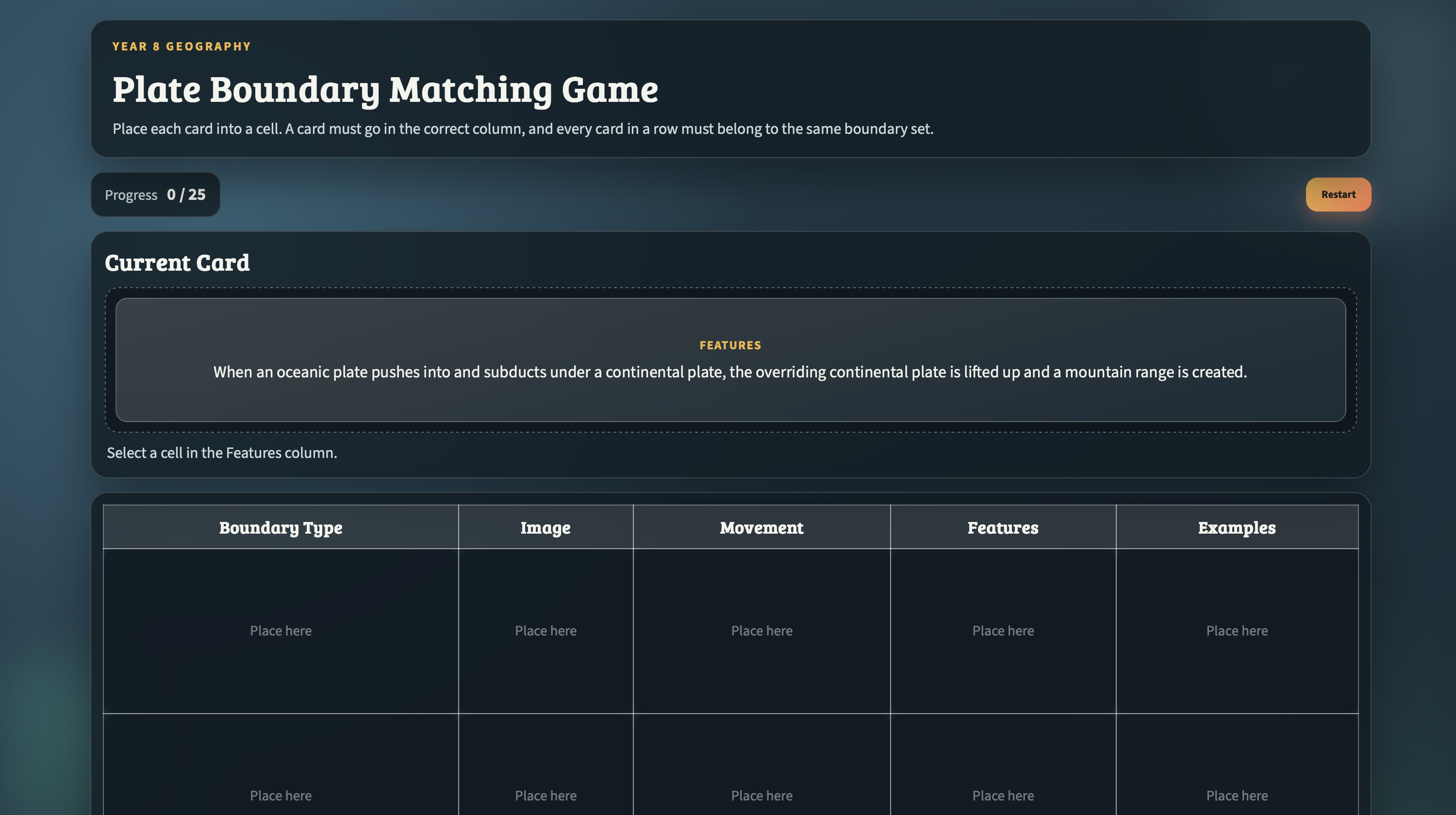 Preview of Boundary Matching game